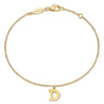 14K Yellow Gold Initial D Bracelet