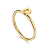 14K Yellow Gold Initial D Stackable Ring