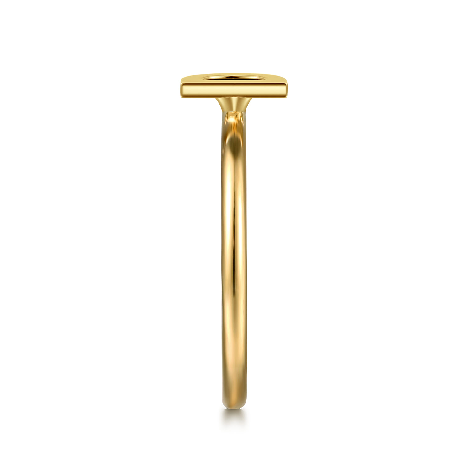 14K Yellow Gold Initial D Stackable Ring - Shot 4