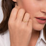 14K Yellow Gold Initial D Stackable Ring