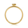 14K Yellow Gold Initial E Stackable Ring