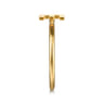 14K Yellow Gold Initial E Stackable Ring