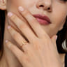 14K Yellow Gold Initial E Stackable Ring