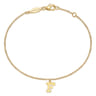 14K Yellow Gold Initial F Bracelet