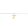 14K Yellow Gold Initial F Bracelet