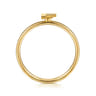 14K Yellow Gold Initial F Stackable Ring