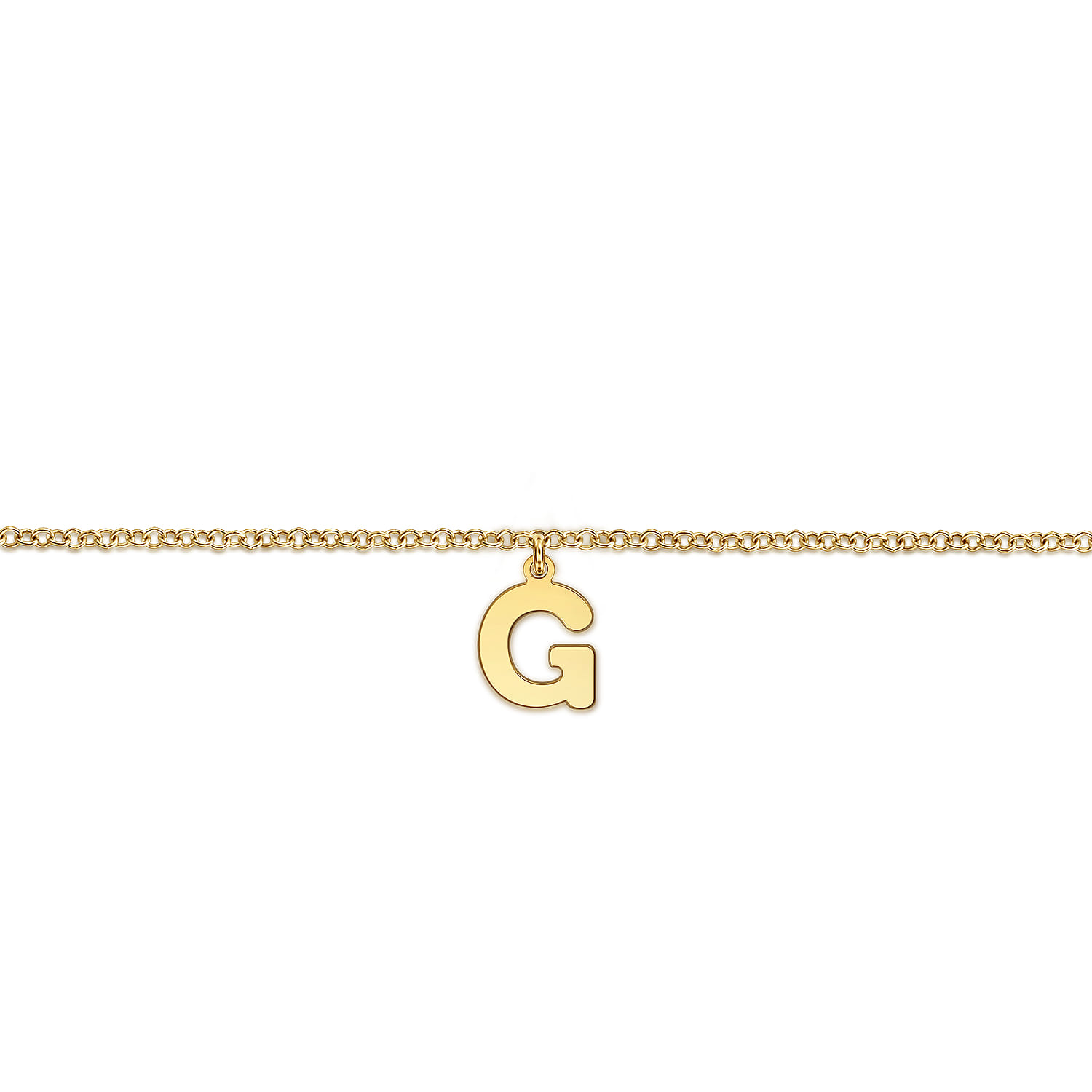 14K Yellow Gold Initial G Bracelet - Shot 2