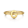 14K Yellow Gold Initial G Stackable Ring