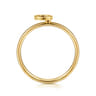 14K Yellow Gold Initial G Stackable Ring