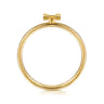 14K Yellow Gold Initial H Stackable Ring