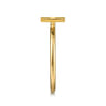 14K Yellow Gold Initial H Stackable Ring