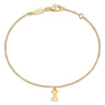 14K Yellow Gold Initial I Bracelet