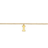 14K Yellow Gold Initial I Bracelet