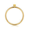 14K Yellow Gold Initial I Stackable Ring