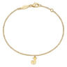 14K Yellow Gold Initial J Bracelet