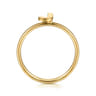 14K Yellow Gold Initial J Stackable Ring