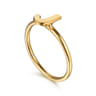 14K Yellow Gold Initial J Stackable Ring