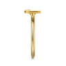 14K Yellow Gold Initial J Stackable Ring