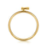 14K Yellow Gold Initial K Stackable Ring