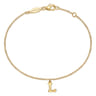 14K Yellow Gold Initial L Bracelet