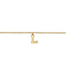 14K Yellow Gold Initial L Bracelet
