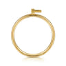 14K Yellow Gold Initial L Stackable Ring