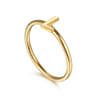 14K Yellow Gold Initial L Stackable Ring