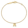 14K Yellow Gold Initial M Bracelet