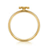 14K Yellow Gold Initial M Stackable Ring