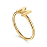 14K Yellow Gold Initial M Stackable Ring
