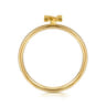 14K Yellow Gold Initial N Stackable Ring