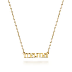 14K Yellow Gold Initial Necklace
