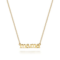 14K Yellow Gold Initial Necklace