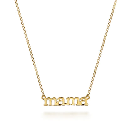14K Yellow Gold Initial Necklace