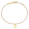 14K Yellow Gold Initial O Bracelet