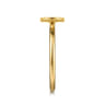 14K Yellow Gold Initial O Stackable Ring