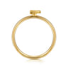 14K Yellow Gold Initial P Stackable Ring