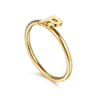 14K Yellow Gold Initial P Stackable Ring
