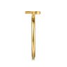 14K Yellow Gold Initial P Stackable Ring