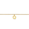 14K Yellow Gold Initial Q Bracelet