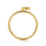 14K Yellow Gold Initial Q Stackable Ring