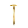 14K Yellow Gold Initial Q Stackable Ring