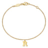 14K Yellow Gold Initial R Bracelet