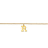 14K Yellow Gold Initial R Bracelet