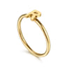 14K Yellow Gold Initial R Stackable Ring