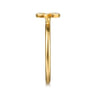14K Yellow Gold Initial S Stackable Ring