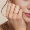 14K Yellow Gold Initial S Stackable Ring