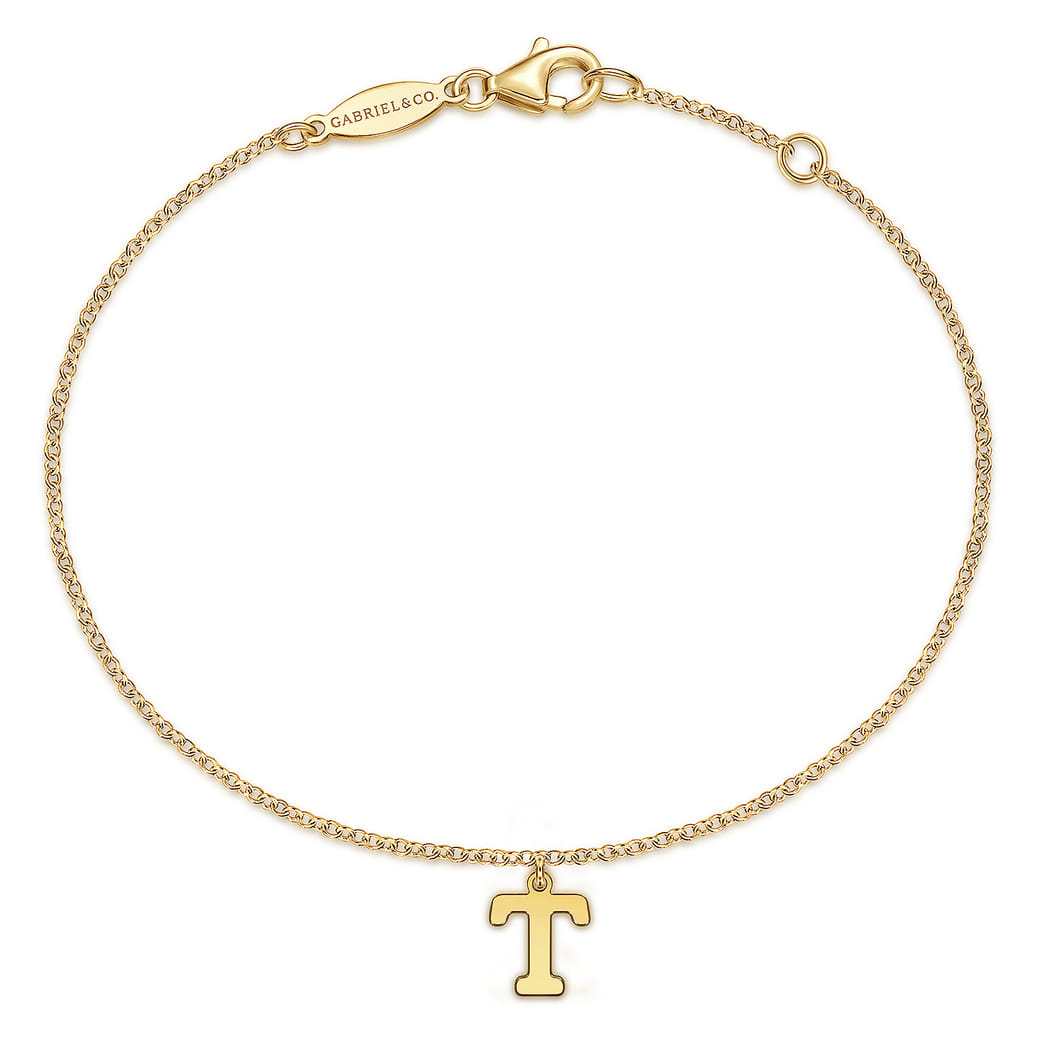 14k Yellow Gold Contemporary Initial SKU: TB5073T-Y4JJJ