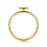 14K Yellow Gold Initial T Stackable Ring