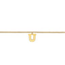 14K Yellow Gold Initial U Bracelet